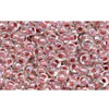 Achat cc771 - perles de rocaille Toho 11/0 rainbow crystal/ strawberry lined (10g)