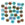 Vente au détail Perles Honeycomb 6mm aqua orange rainbow (30)