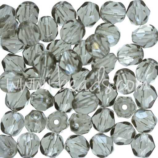 Glasschliffperlen black diamond 6mm (50)