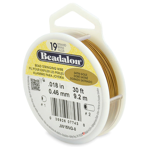 Achat Beadalon fil câble 19 brins doré satiné 0.46mm, 9.2m (1)