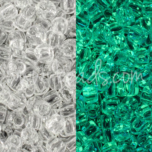 cc2700 - perles de rocaille Toho 11/0 Glow in the dark crystal/glow green (10g)