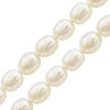 Perles d'eau douce grain de riz blanc 6-7mm sur fil (1)