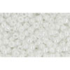 Cc121 - perles de rocaille Toho 11/0 opaque lustered white (250g)