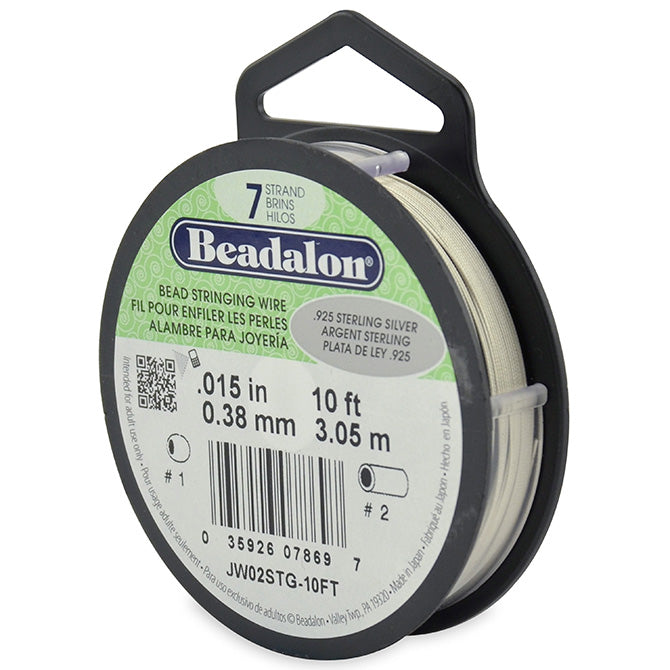 Beadalon fil câble 7 brins en argent 925 0.38mm, 3.05m (1)