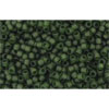 cc940f - perles de rocaille Toho 15/0 transparent frosted olivine (5g)