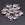 Vente au détail Mini pendentif rond en verre rose sertis argenté- 6mm (2)