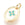 Perlengroßhändler in der Schweiz Charm, Anhänger aus goldenem Messing und weißer Emaille mit grun Kreuz 9mm + Ring (1)