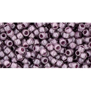 cc353 - perles rondes Toho Takumi LH 11/0 353 Crystal Lavender Lined (10g)