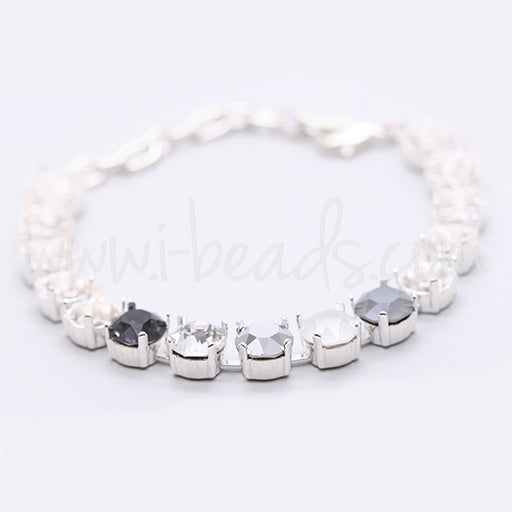 Armbandfassung für 15 Swarovski 1088 SS39 silber-plattiert (1)