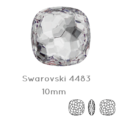 4483 Swarovski Fantasy Cushion Fancy Stone CRYSTAL - 10mm (1)
