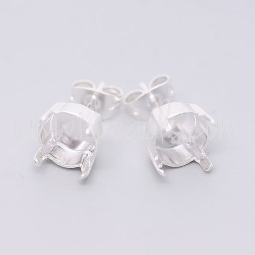 Serti boucle d'oreilles pour Swarovski 1088 SS39 argenté (2)