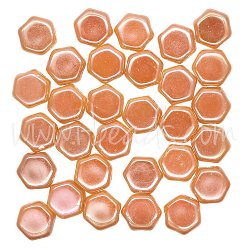 Honeycomb Perlen 6mm chalk apricot (30)