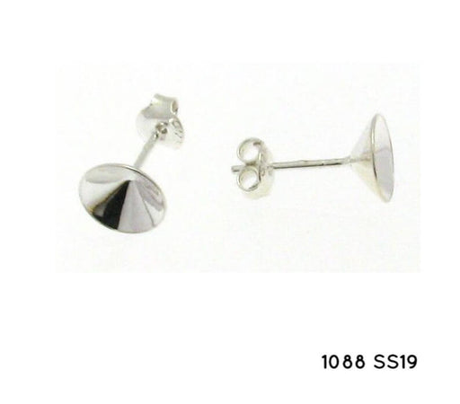 Vertiefte Ohrsteckerfassung für Swarovski 1088 SS19 4mm Rhodium(2)