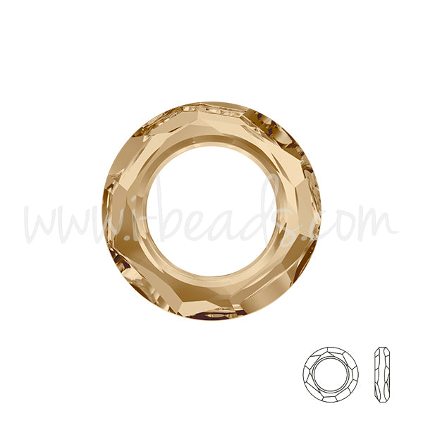 anneau cosmic swarovski crystal golden shadow 14mm (1)