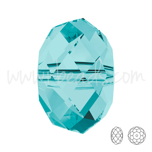 5040 Swarovski briolette perlen light turquoise 8mm (6)