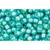 cc954 - Toho rocailles perlen 8/0 aqua/light jonquil lined (10g)