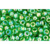 cc167 - perles de rocaille Toho 8/0 transparent rainbow peridot (10g)