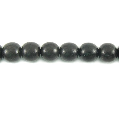 Perles rondes en Ebène noir 5,5-6,5mm (1rang)