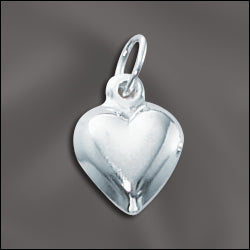 Sterling silber charm puffed heart 10mm (1)
