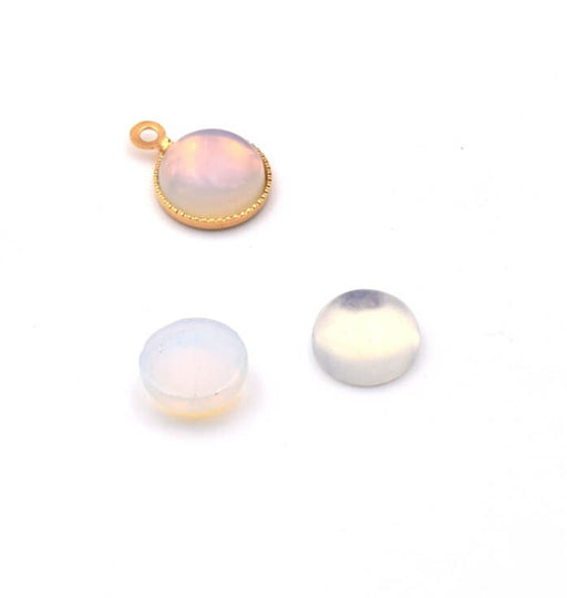 Achat Cabochon rond 8mm Opalite (2)