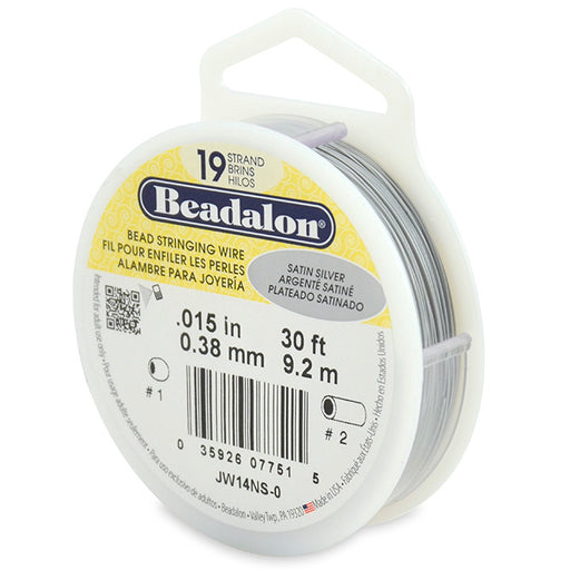Achat Beadalon fil câble 19 brins argenté satiné 0.38mm, 9.2m (1)