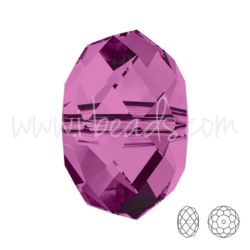 Kaufen Sie Perlen in der Schweiz 5040 Swarovski briolette perlen amethyst 8mm (6)