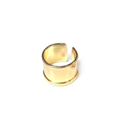 Bague laiton dorée largeur 10 mm pour tissage perles Toho ou ruban ultra fine rocks de Swarovski