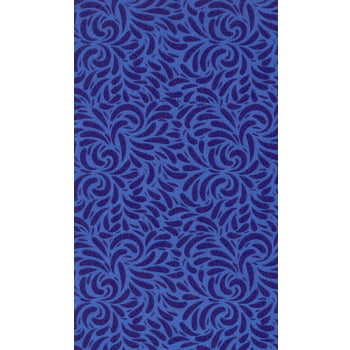 Suédine motif feuilles jazz blue 10x21.5cm (1)