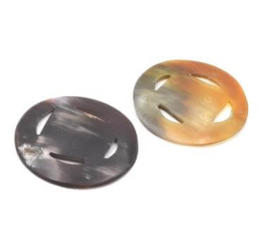 Kaufen Sie Perlen in der Schweiz Horn Verbindungsanhänger 8cm (Afrika) (1)