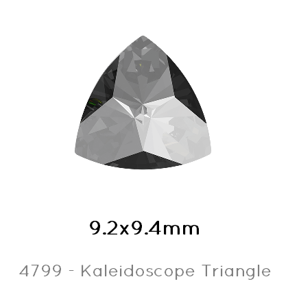 Swarovski 4799 Kaleidoscope Triangle Fancy Stone Crystal Silver night unFoiled 9,2x9,4mm (2)