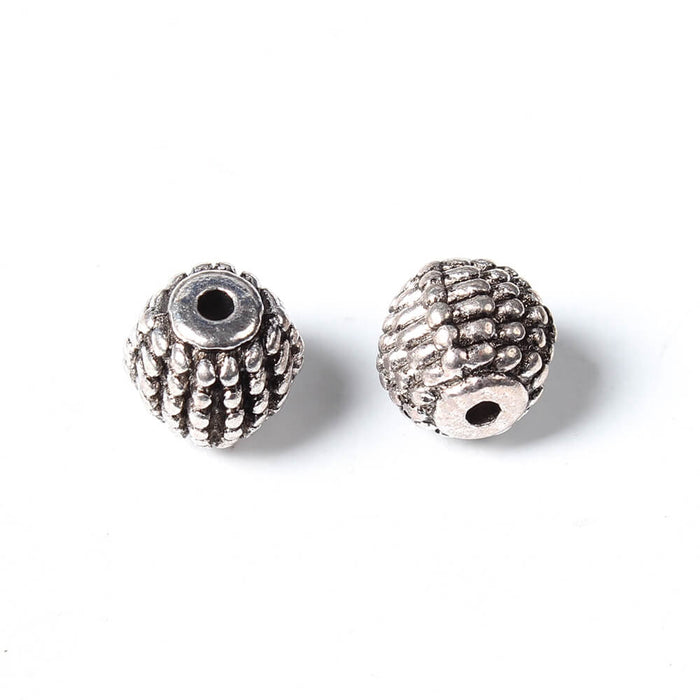 Perles, sans plomb, rondes, 9 mm - argent antique (2)