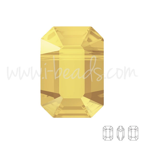 Swarovski 5514 pendulum Perlen crystal metallic sunshine Gelb 8x5.5mm (2)