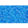 cc3bf - perles de rocaille Toho 11/0 transparent frosted medium aquamarine (10g)