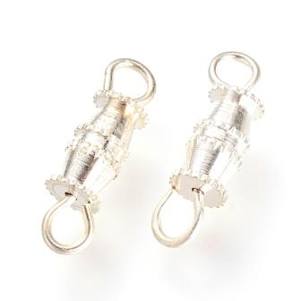 Achat Fermoir a vis laiton argenté 15mm (1)