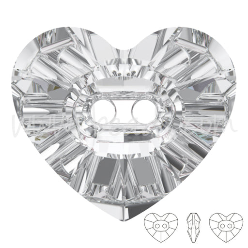 Bouton cristal Swarovski 3023 heart crystal 12x10.5mm (2)