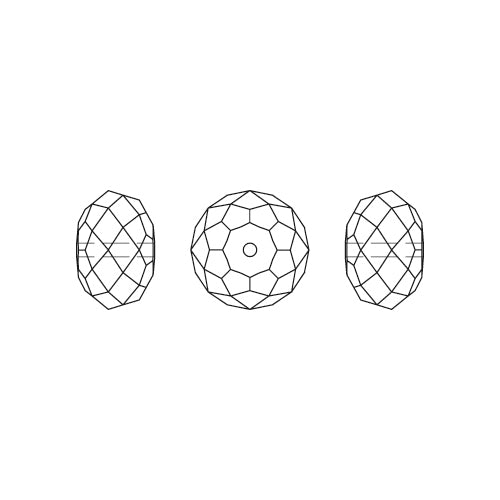 5040 Swarovski briolette perlen crystal 6mm (10)