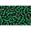 cc36 - perles de rocaille Toho 11/0 silver lined green emerald (10g)