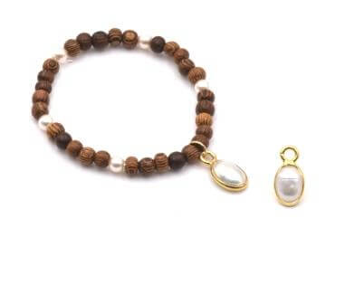 Petit pendentif en perles de culture sertis de , 10 mm (1)