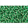 cc27b - perles de rocaille Toho 11/0 silver-lined grass green (10g)