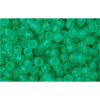 cc72f - perles de rocaille Toho 11/0 transparent frosted dark peridot (10g)