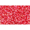 cc355 - perles de rocaille Toho 11/0 crystal/siam lined (10g)