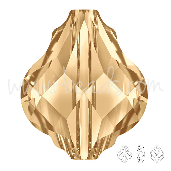 Swarovski 5058 Baroque Perle Crystal Golden shadow 14mm (1)