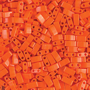 ccTLH406 -Miyuki HALF tila perles Opaque Orange 5x2.5mm (35 perles)