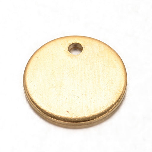 Achat Médaille breloque pendentif ronde plate Acier Inoxydable doré OR 10mm (5)