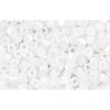 cc121 - perles toho hexagon 2.2mm opaque lustered white (10g)