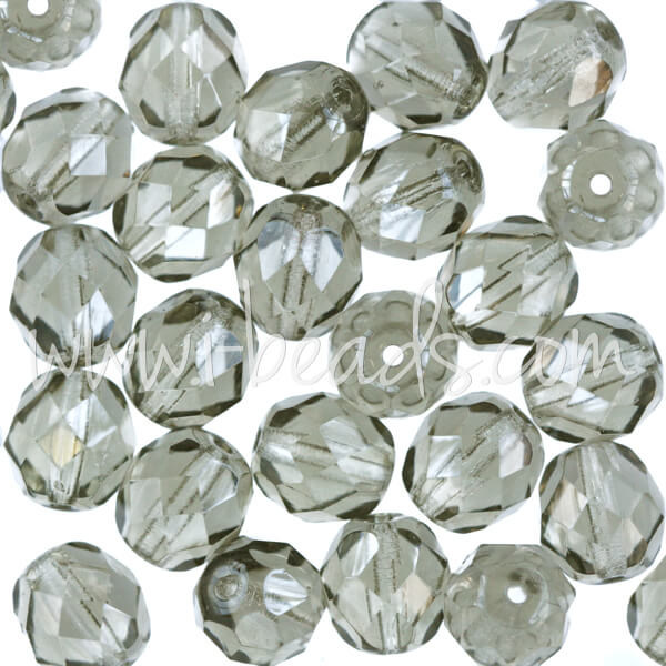 Perles facettes de bohème black diamond 8mm (25)