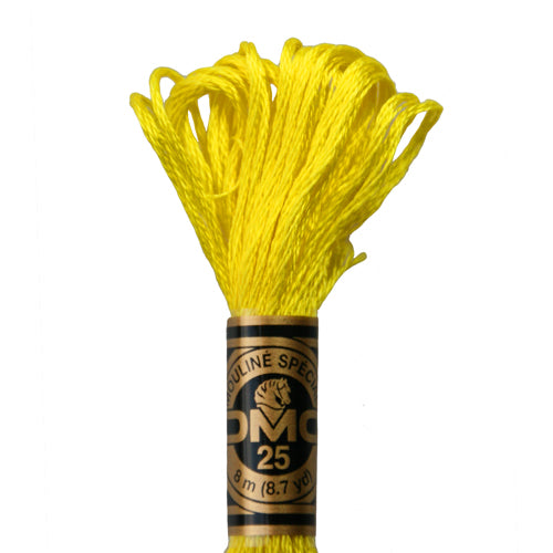 Fil à broder DMC mouliné spécial coton 8m jaune 307 (1)