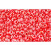 cc341 - perles de rocaille Toho 11/0 inside colour crystal/tomato lined (10g)