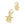 Vente au détail Médaille breloque pendentif étoile ethnique métal doré qualité 8mm (2)
