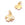 Perlen Einzelhandel Charm Anhänger Klee aus 18 Karat vergoldetem Messing - 11x8mm (1)